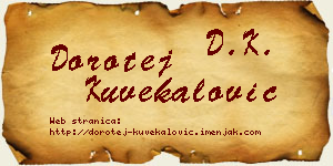 Dorotej Kuvekalović vizit kartica